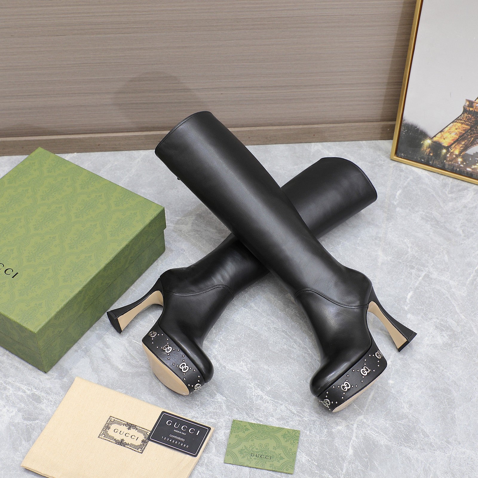 Black GW Platform Boot