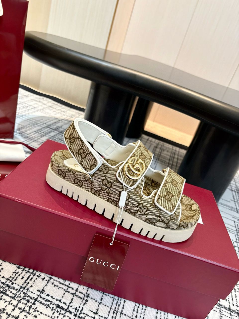 Beige & Dark Brown Sandal