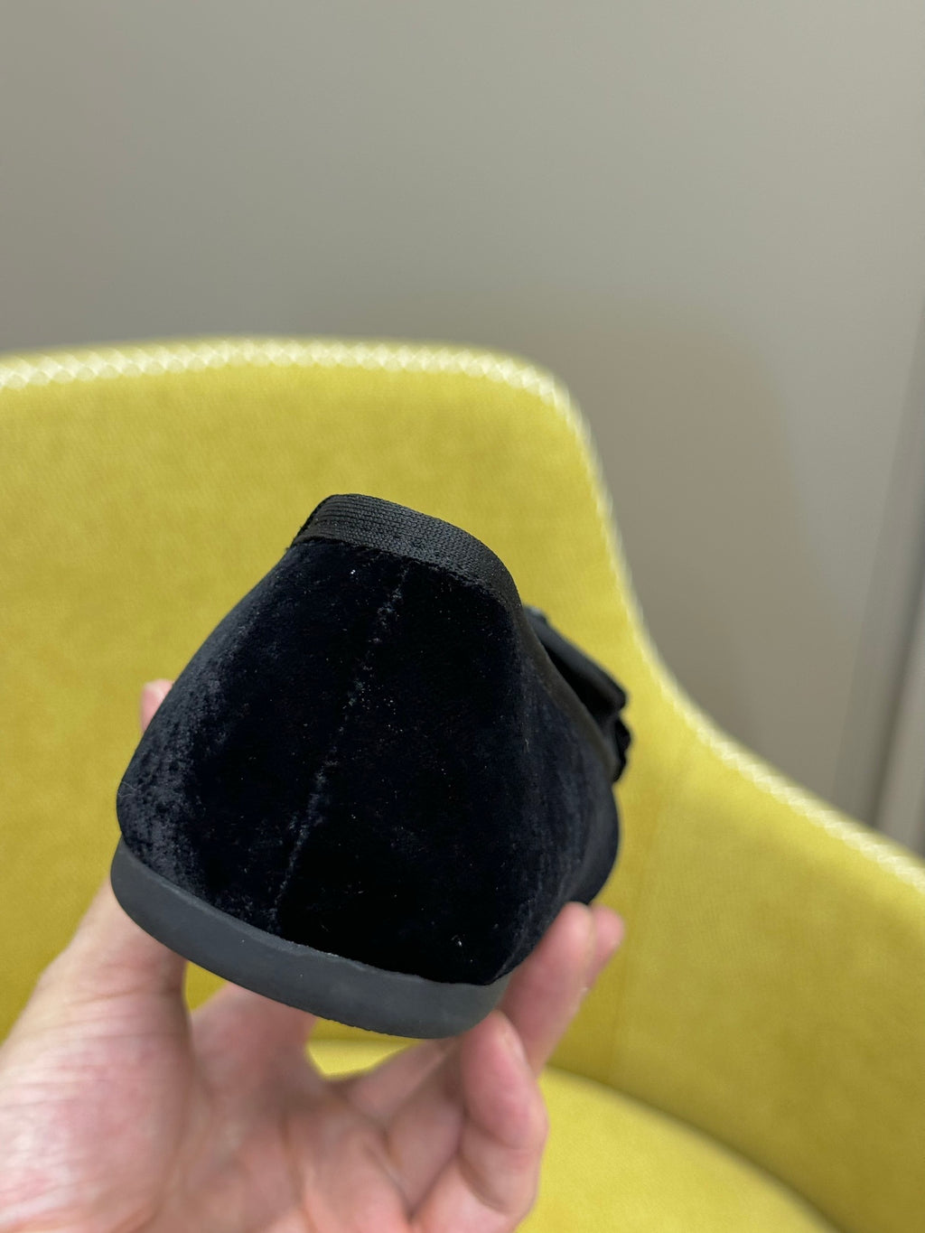 Black Velvet Slippers