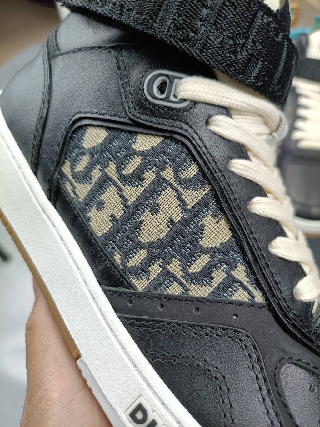 Women's Black DB mid-top sneaker