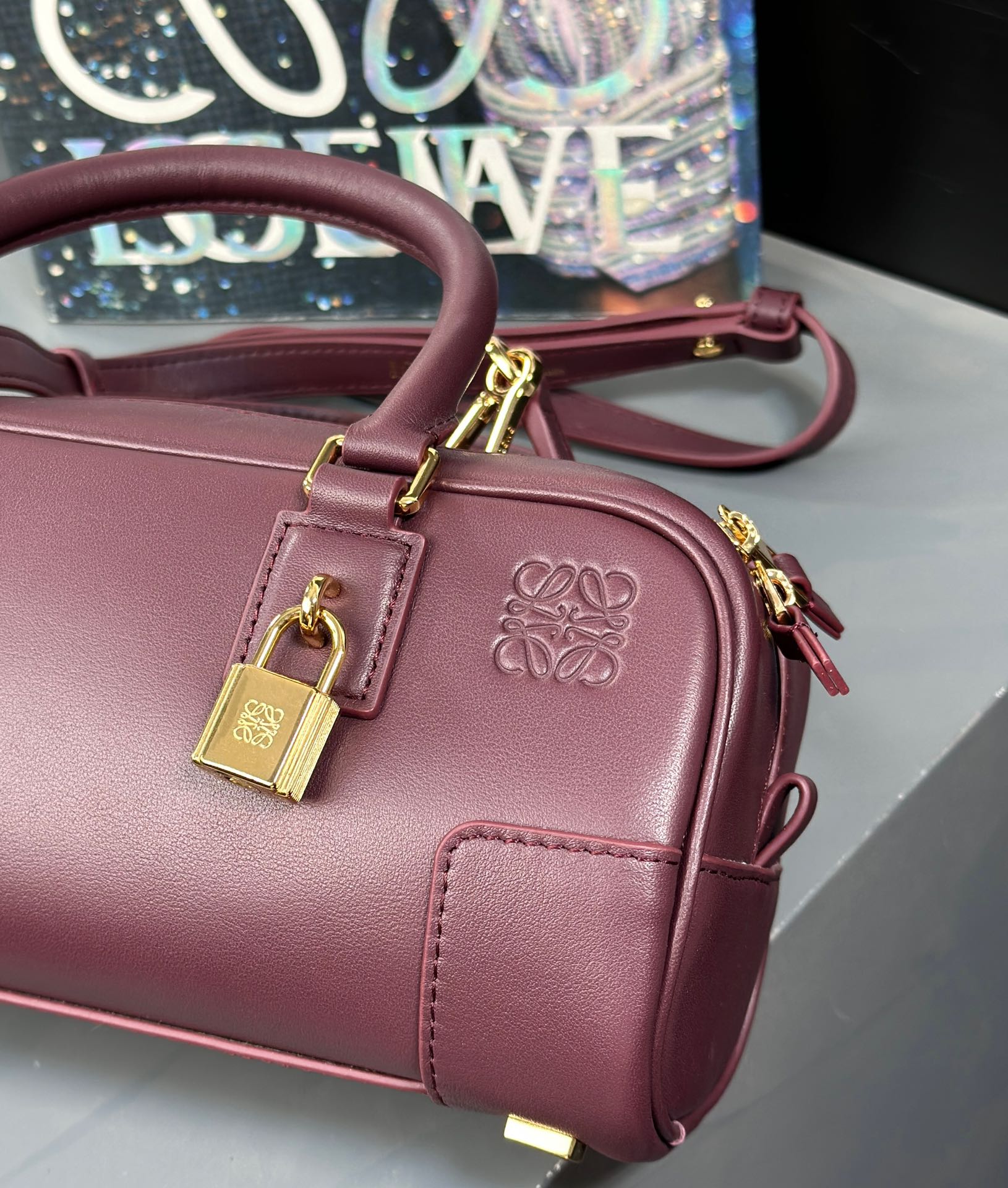 Dark Burgundy Amazona 23 Cropped Bag