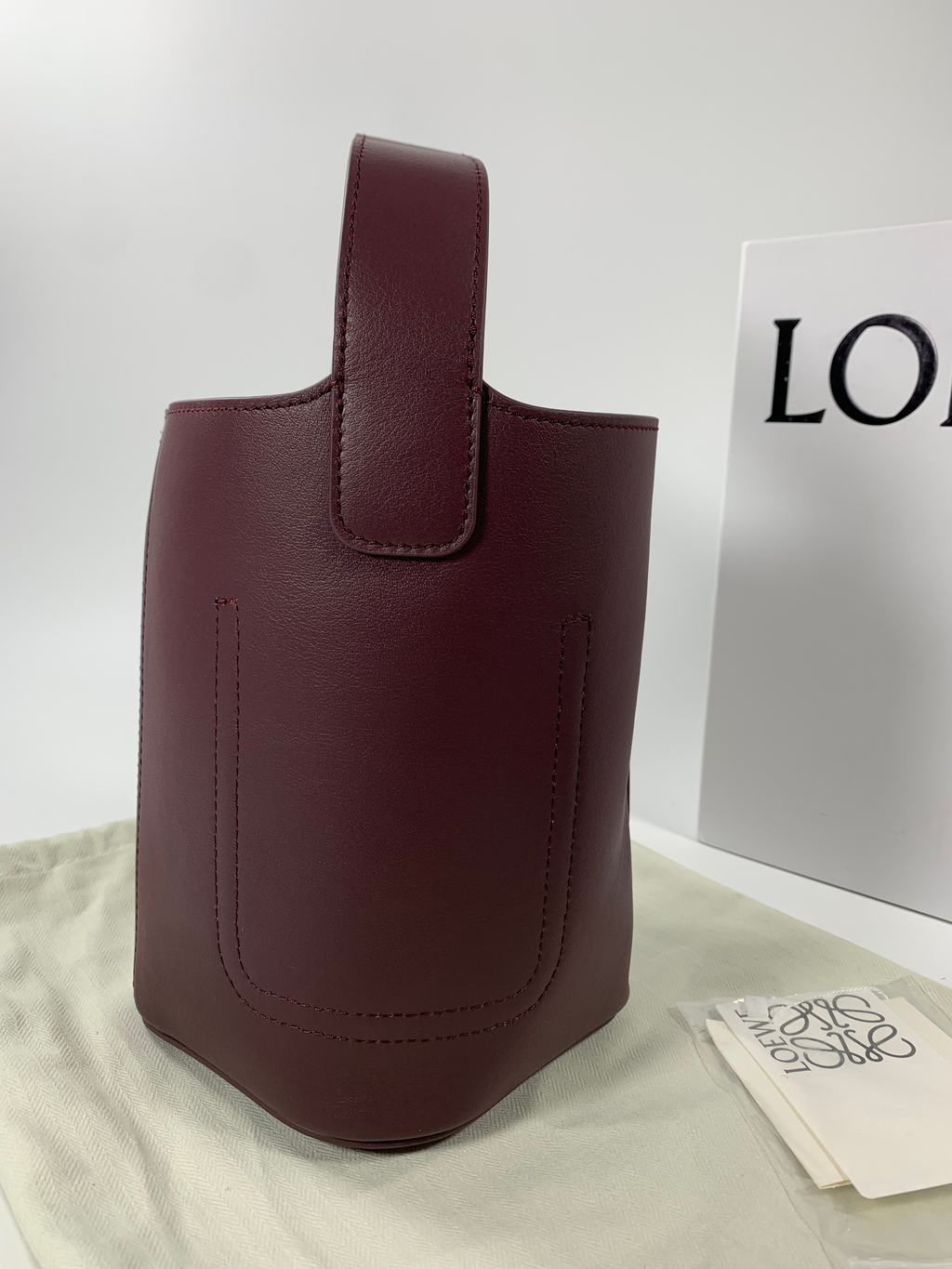 Dark Burgundy Mini Pebble Bucket