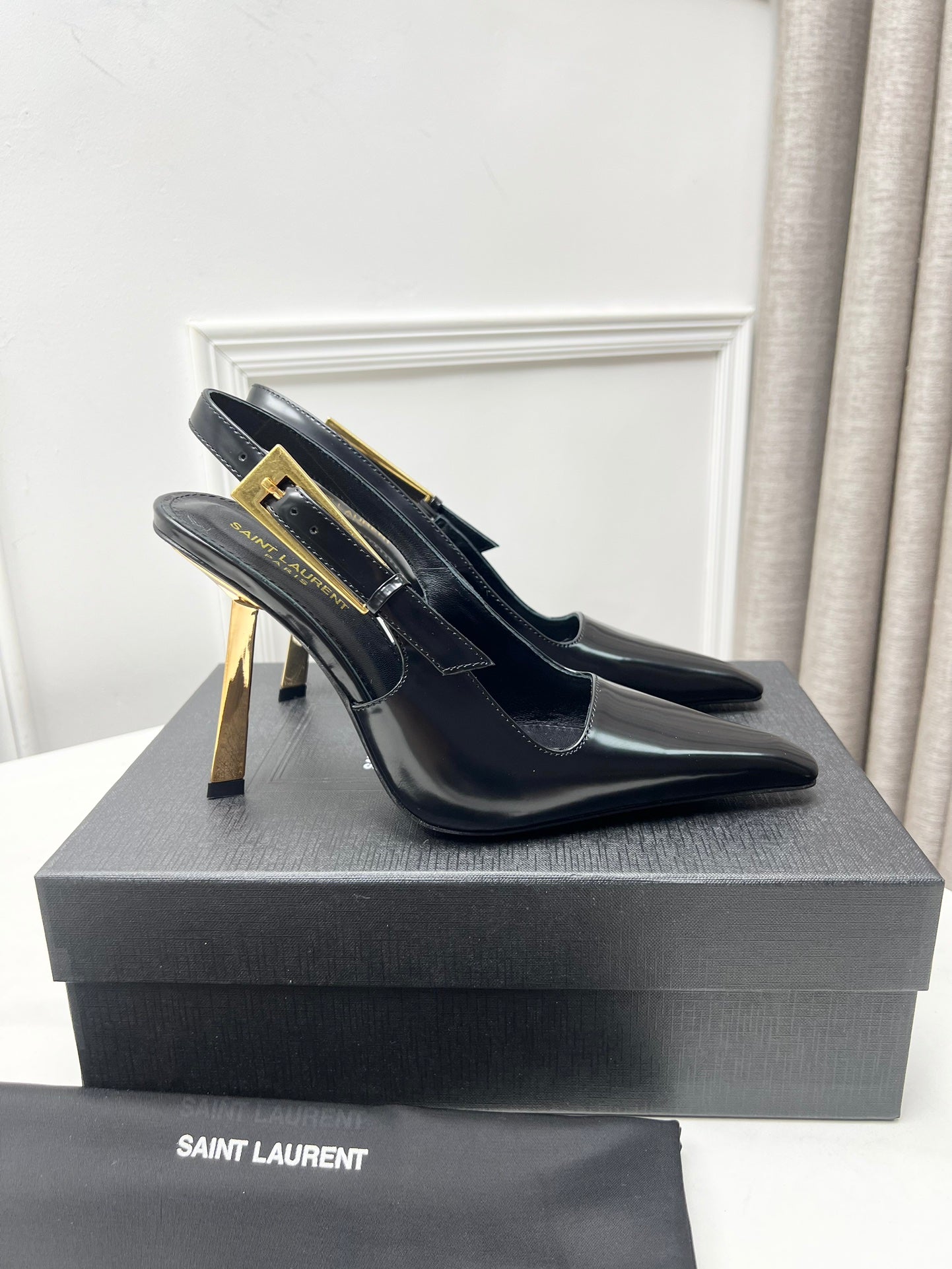 Black Lee Slingback Pumps