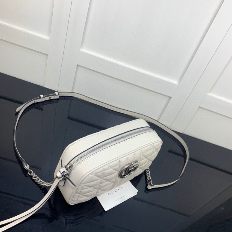 White GM Small Shoulder Bag