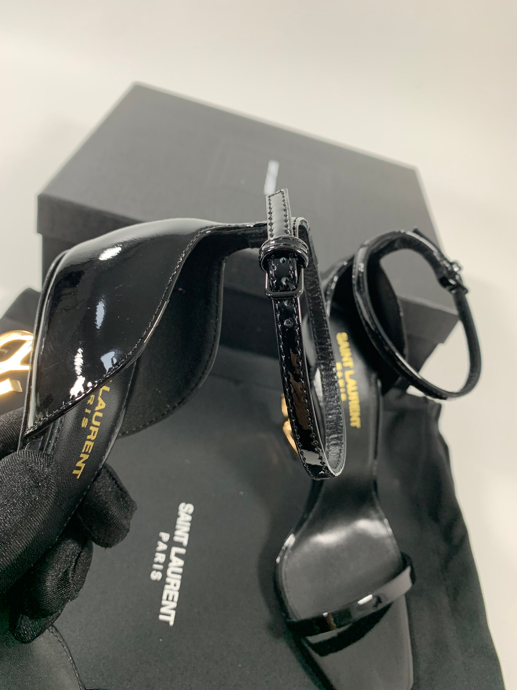 Black Opyum Sandals In Patent Leather