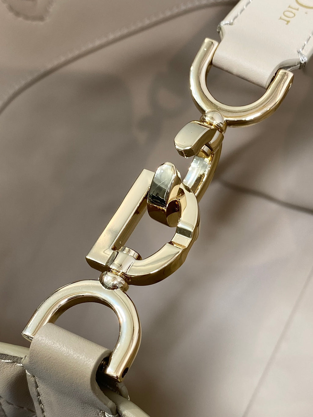 Powder Beige Small Toujours Vertical Tote Bag