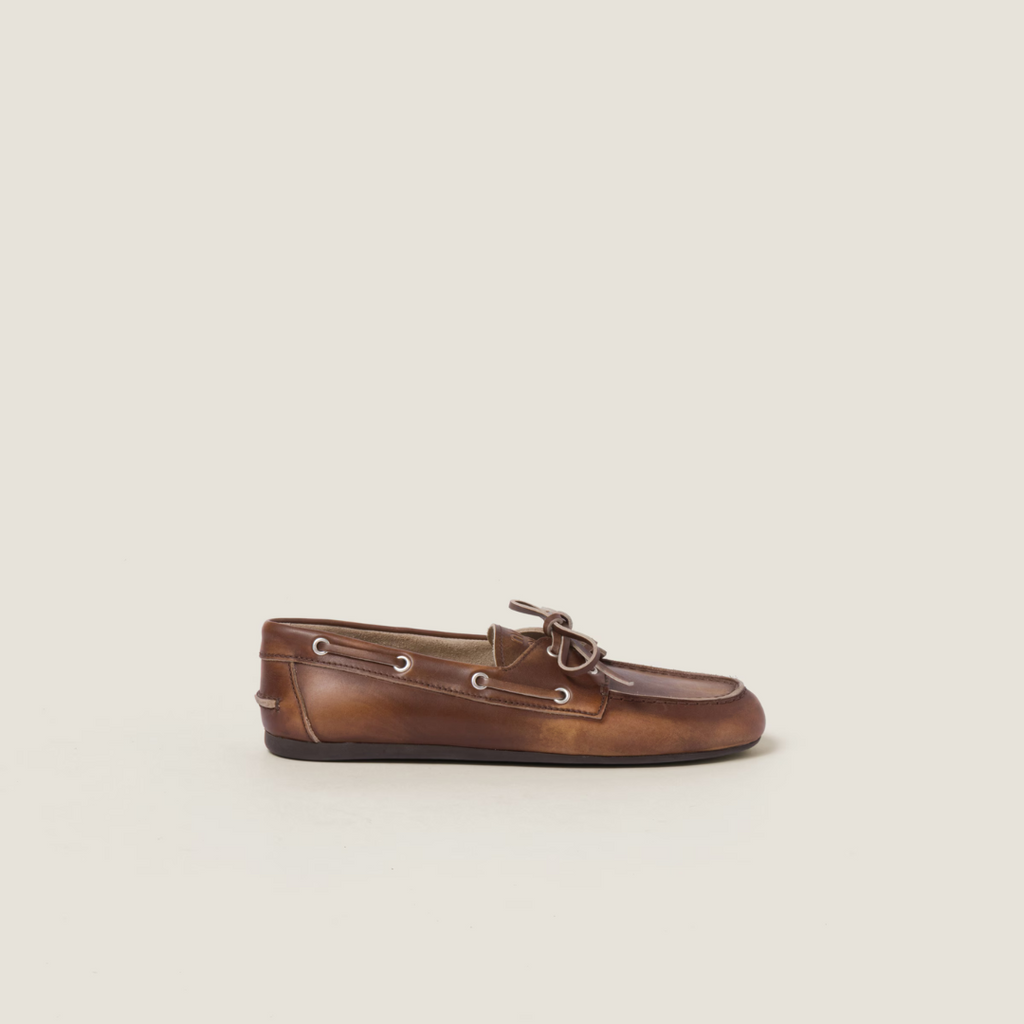 Sienna Unlined Bleached Leather Loafers