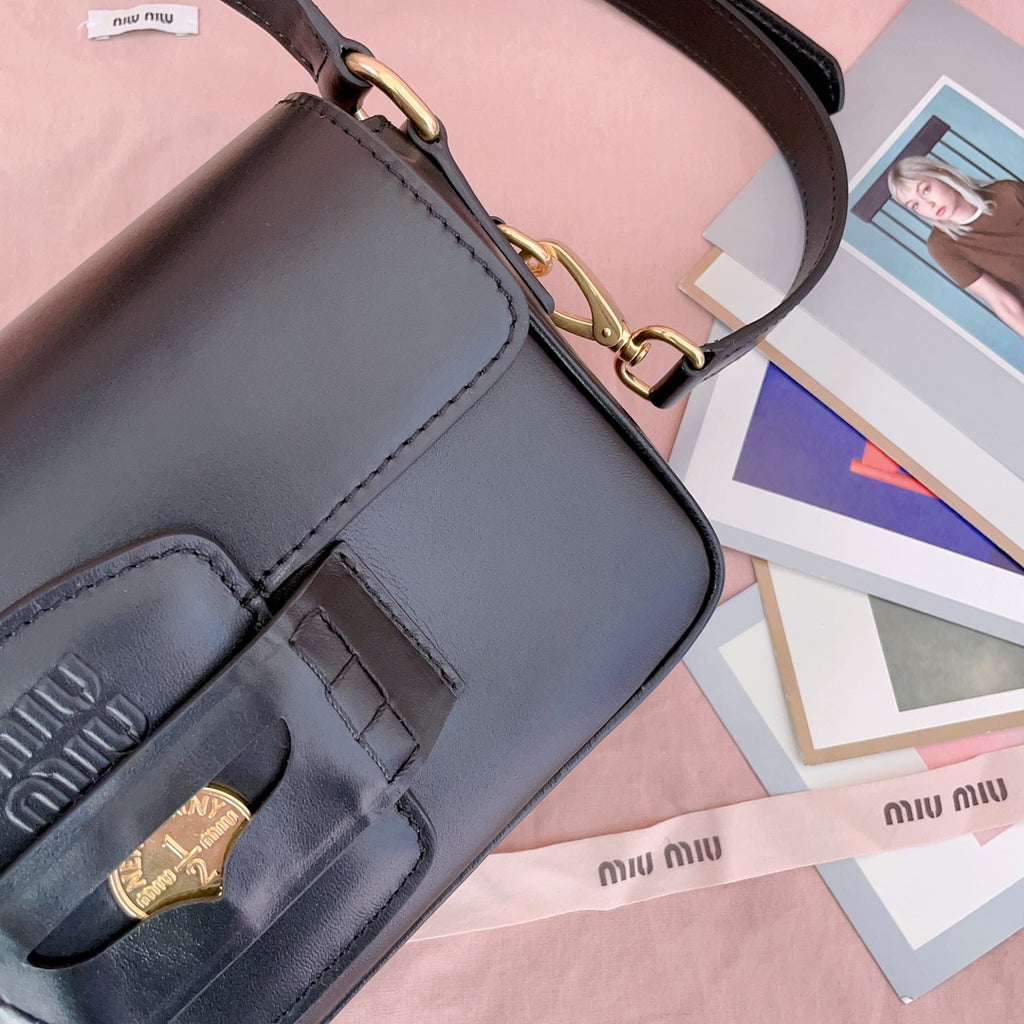 Black Penny Leather Bag