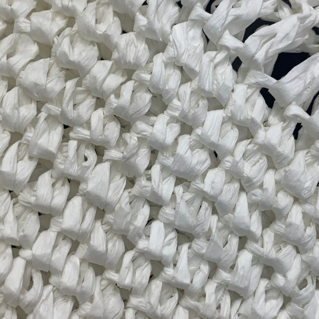 White large raffia tote bag