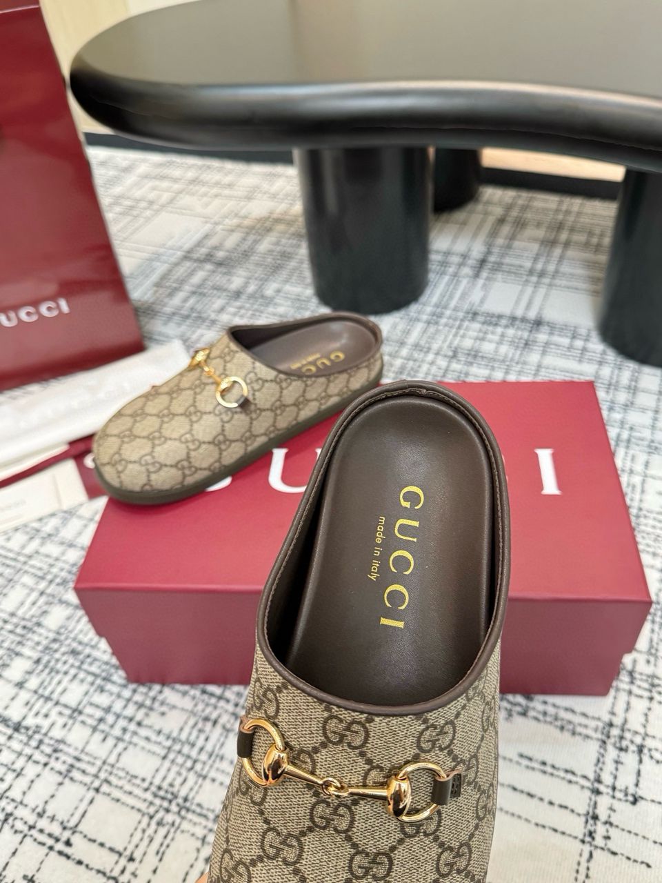 Camel & Dark Brown Mule With Horsebit