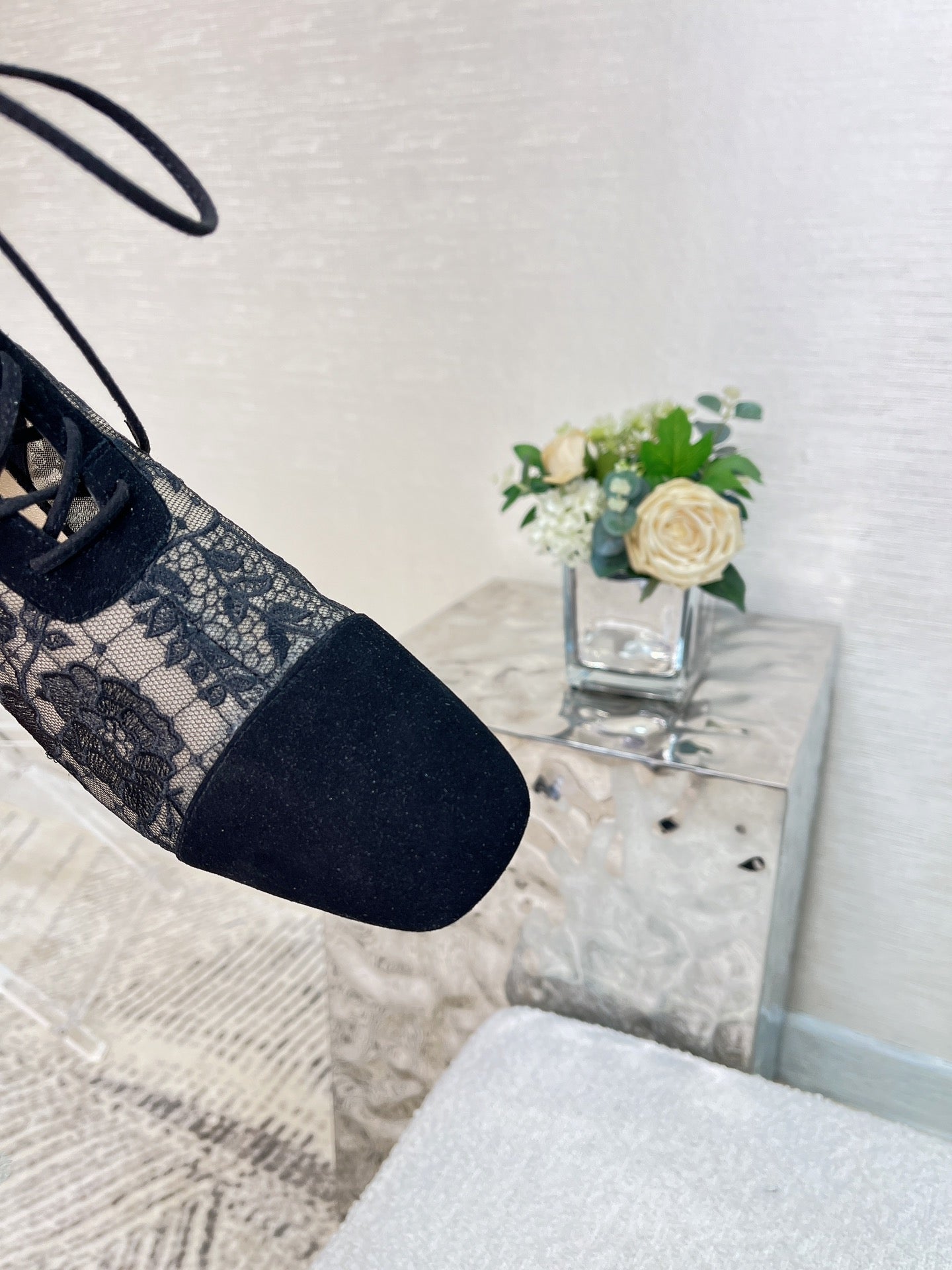 Black Mesh & Suede ND Ankle Boot