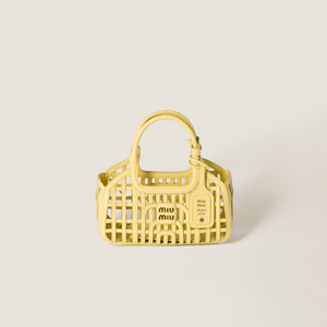 Lemon Yellow Leather Basket