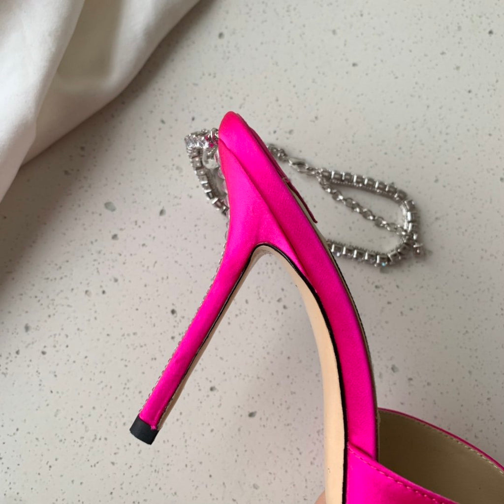 Fuchsia Satin JS Pumps