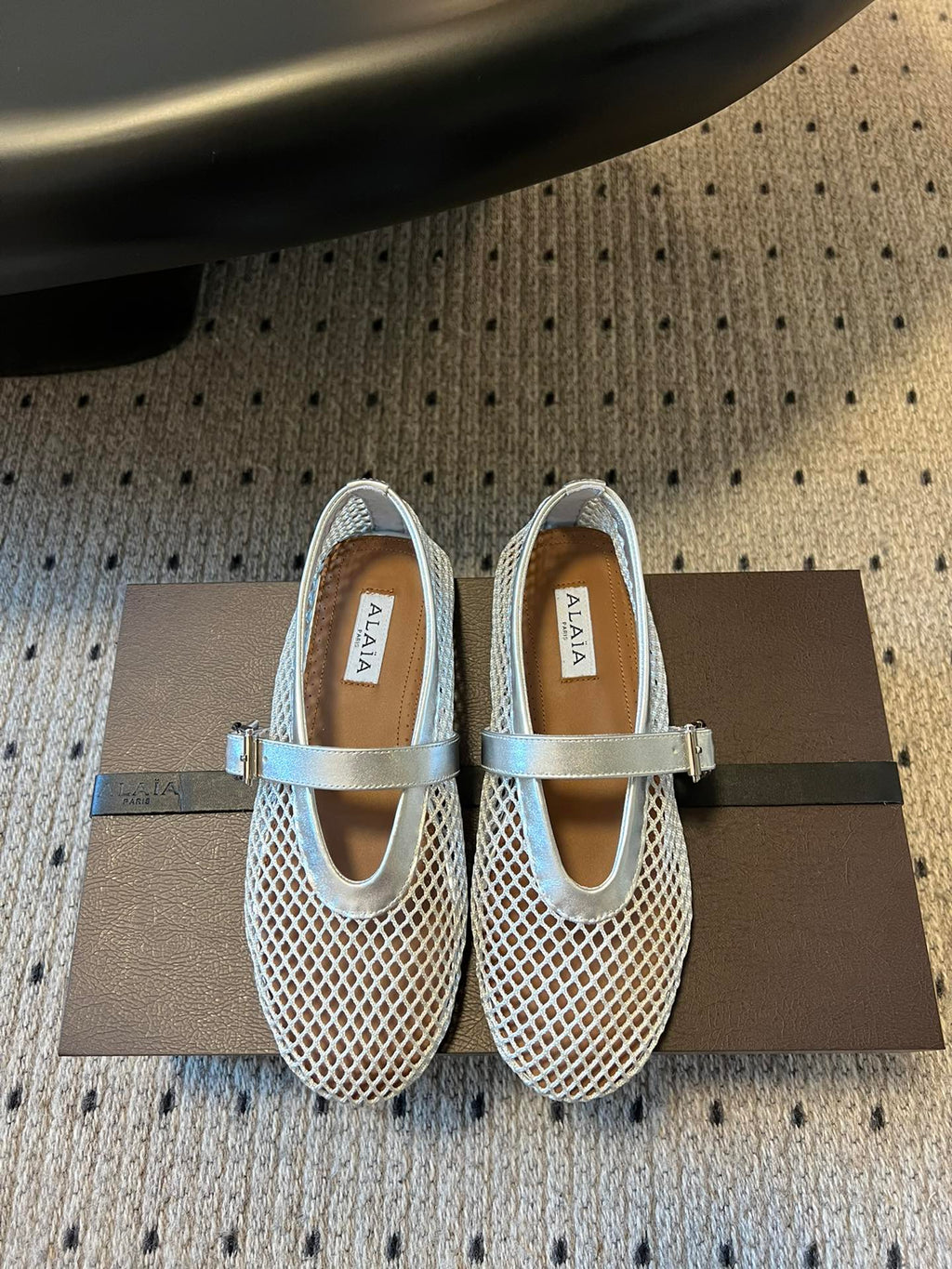 Silver AF Ballet Flats