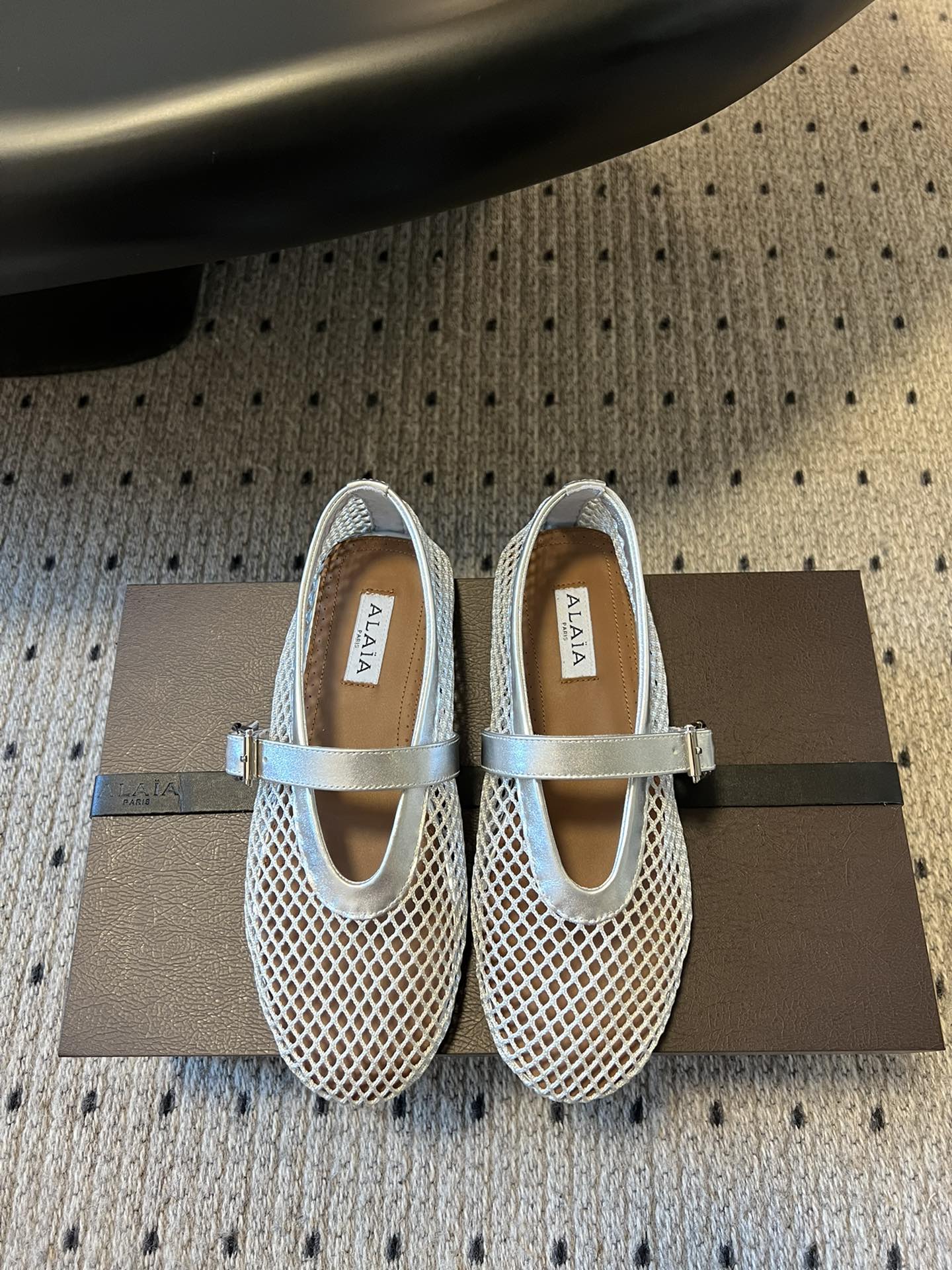 Silver AF Ballet Flats