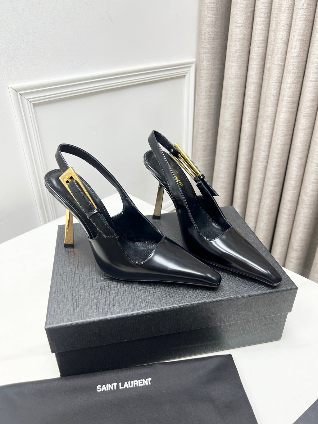 Black Lee Slingback Pumps