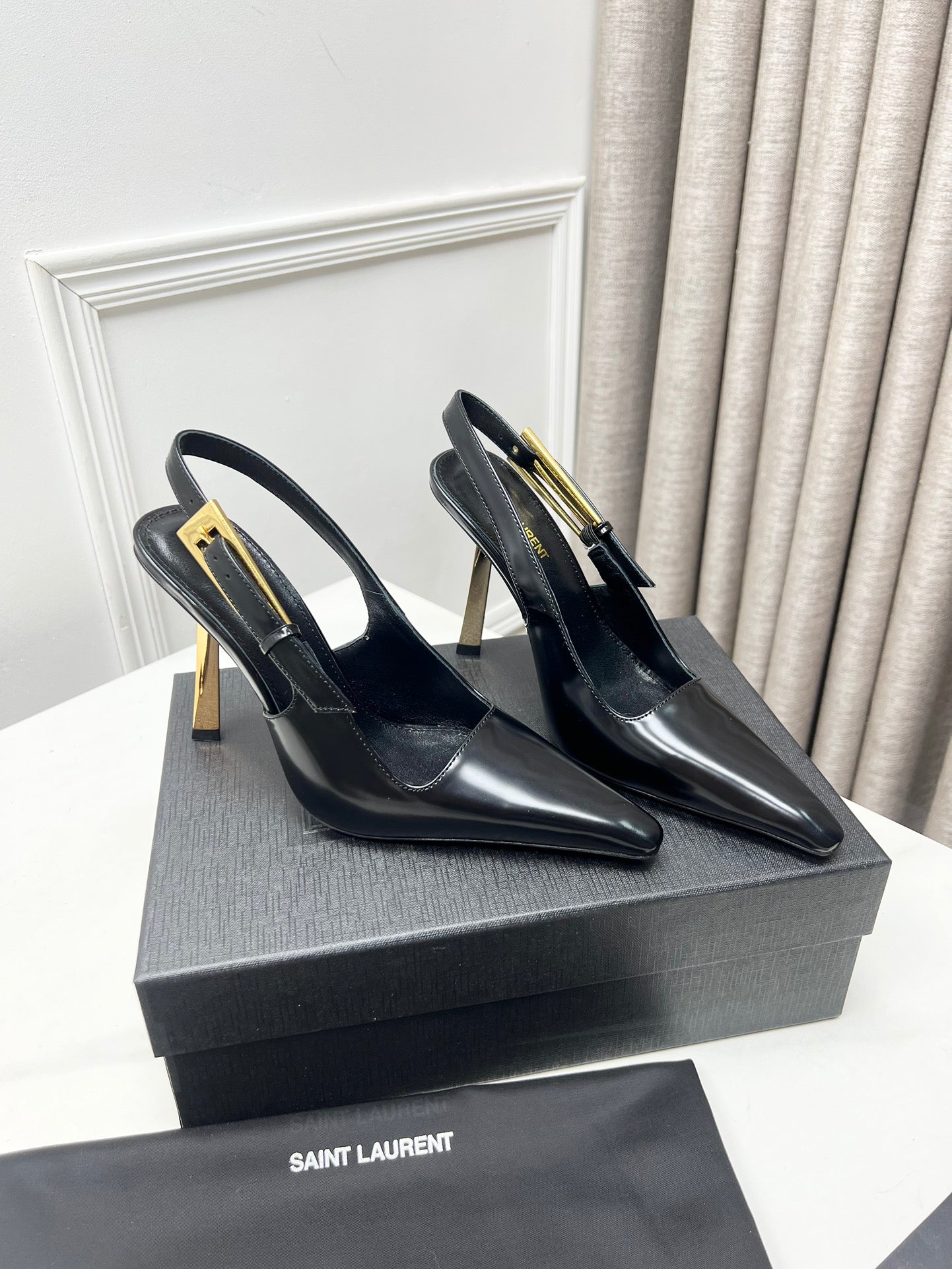 Black Lee Slingback Pumps