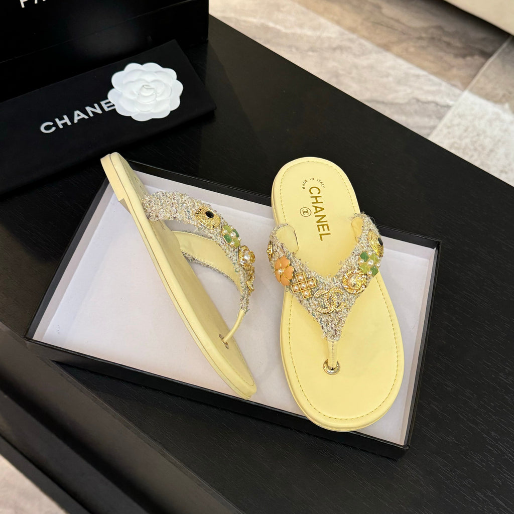 Light Yellow, Pink & Light Blue Thongs