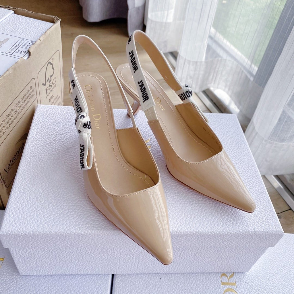 Nude Patent JD slingback  pump