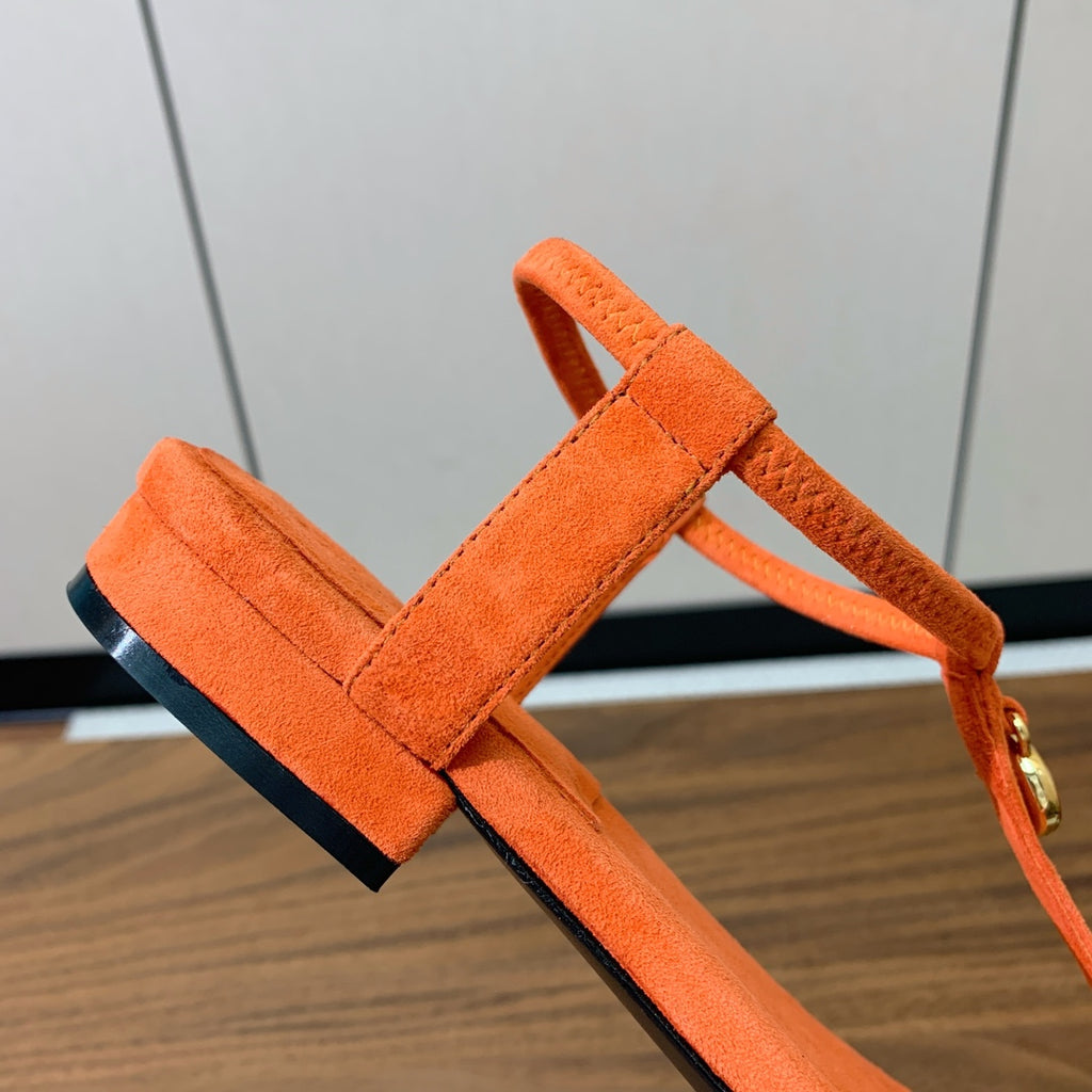 Orange Mindil Sandal