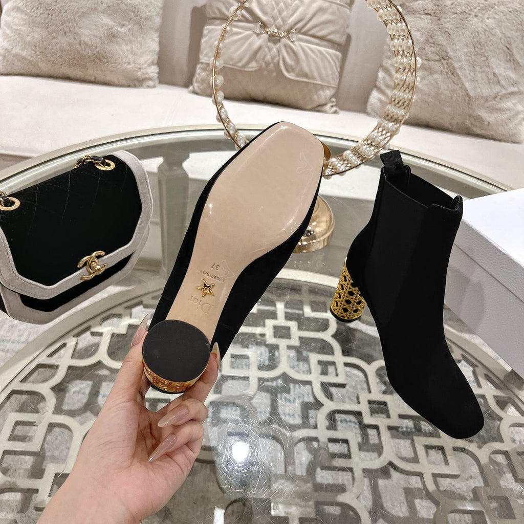 Black Icon Heeled Ankle Boot