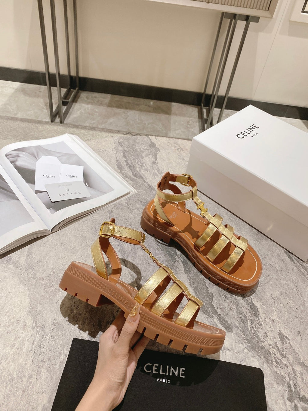 Gold CG sandal
