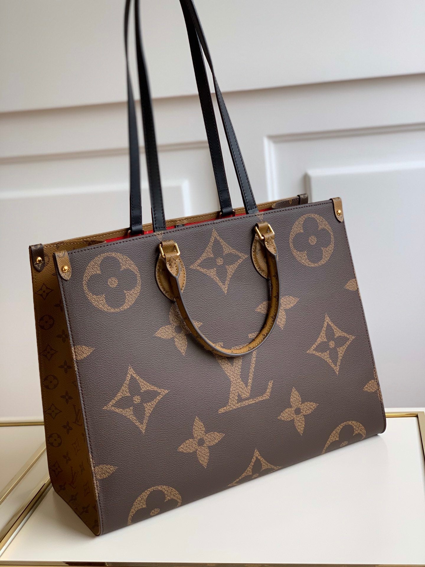 Brown LO large tote bag