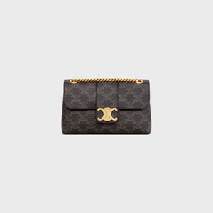 Tan Teen CV Bag With Gold Finishing