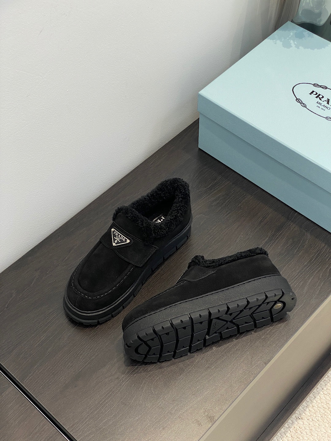 Black Suede Loafer Booties