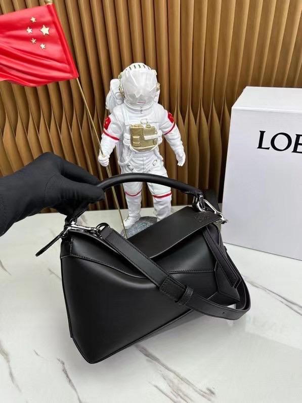 Black LP Small Leather Shoulder Bag