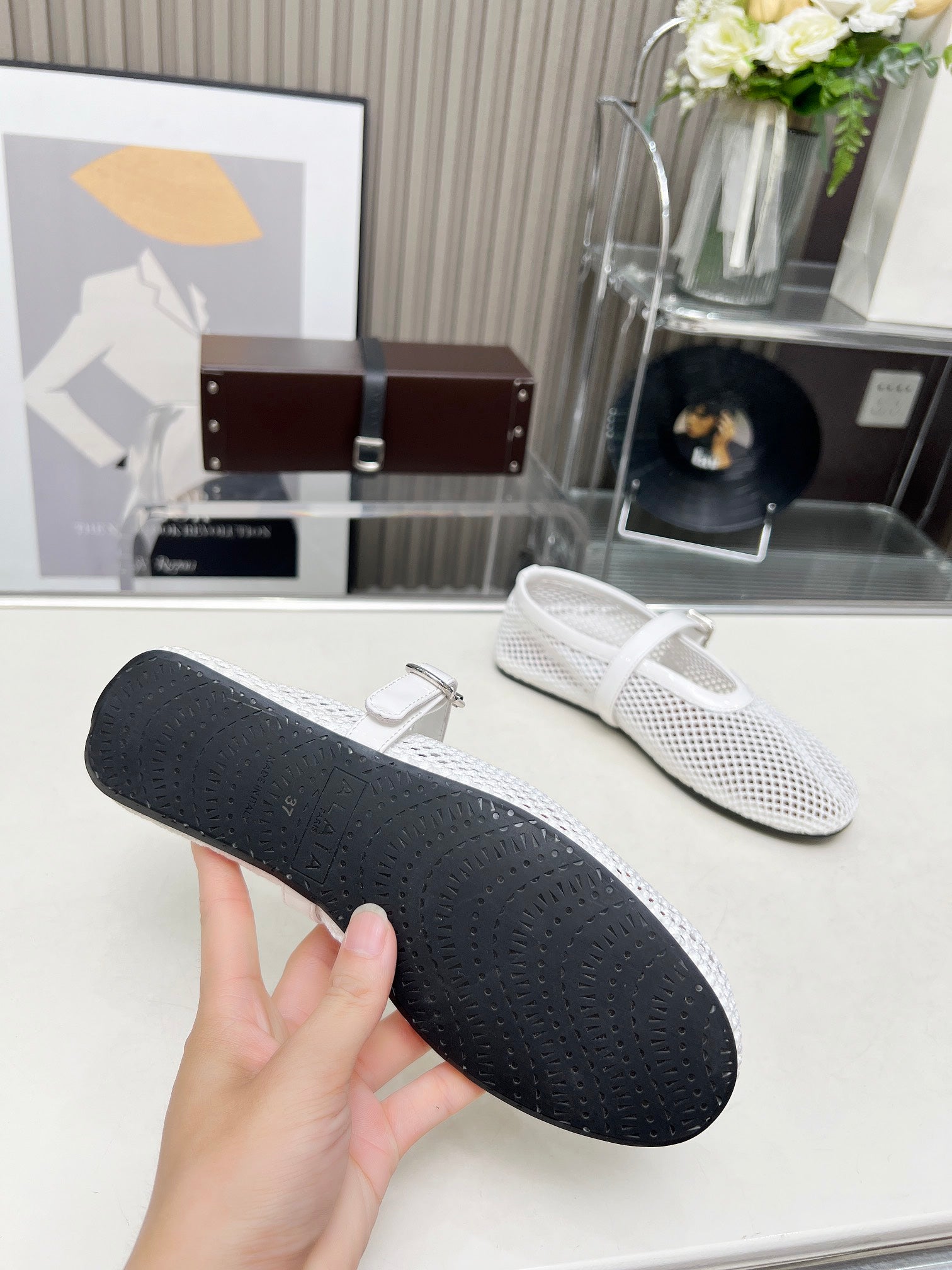 White AF Ballet Flats