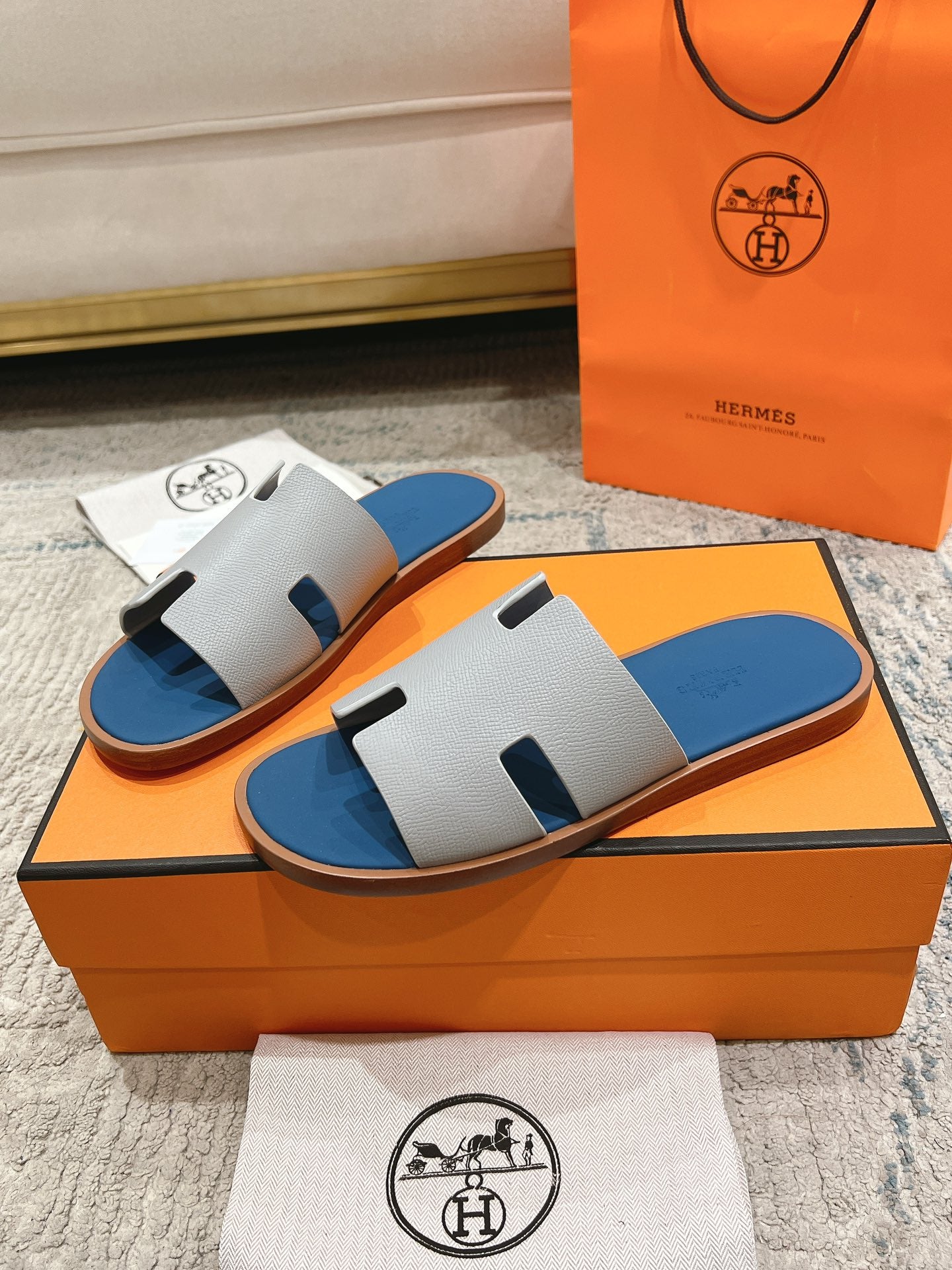Gris Silex / Bleu Turquin Izmir Sandal
