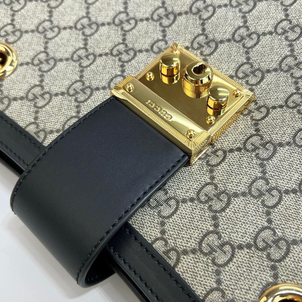 Beige/Black GP Medium Shoulder Bag