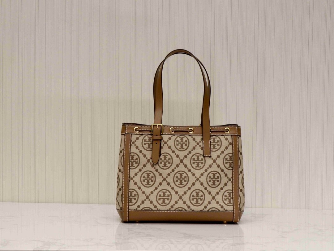 Hazel TT jacquard small tote bag