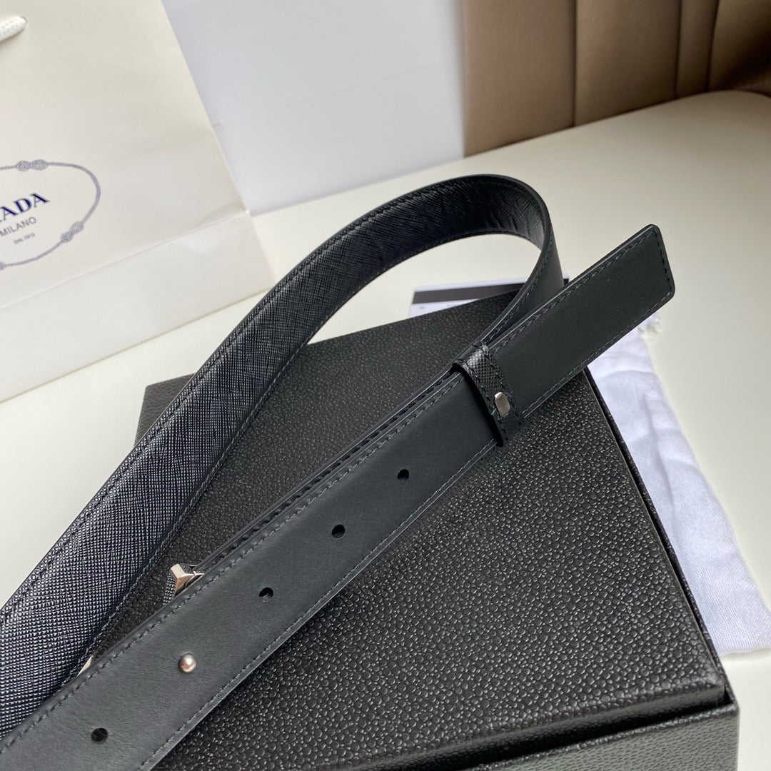 Black PS leather belt