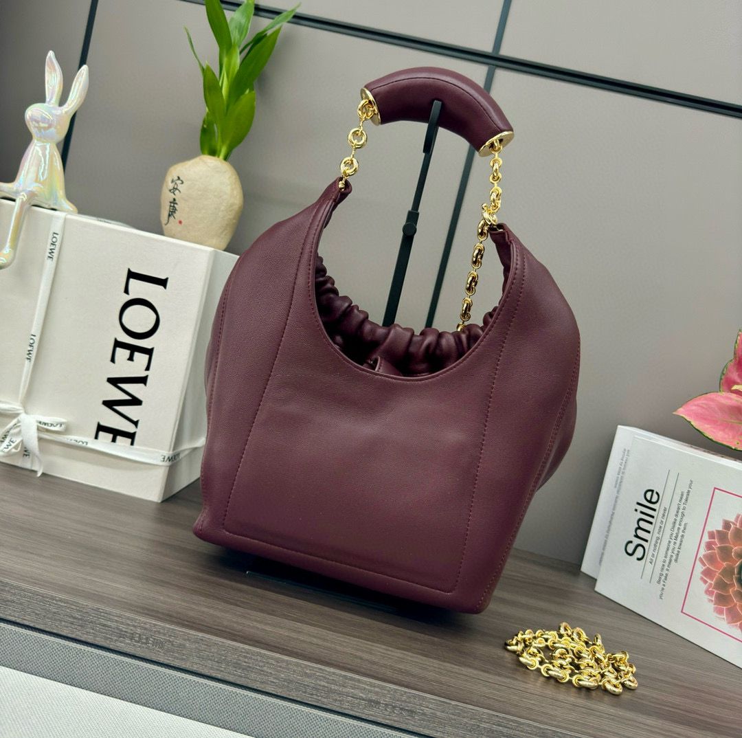 Dark Burgundy Small Squeeze Bag