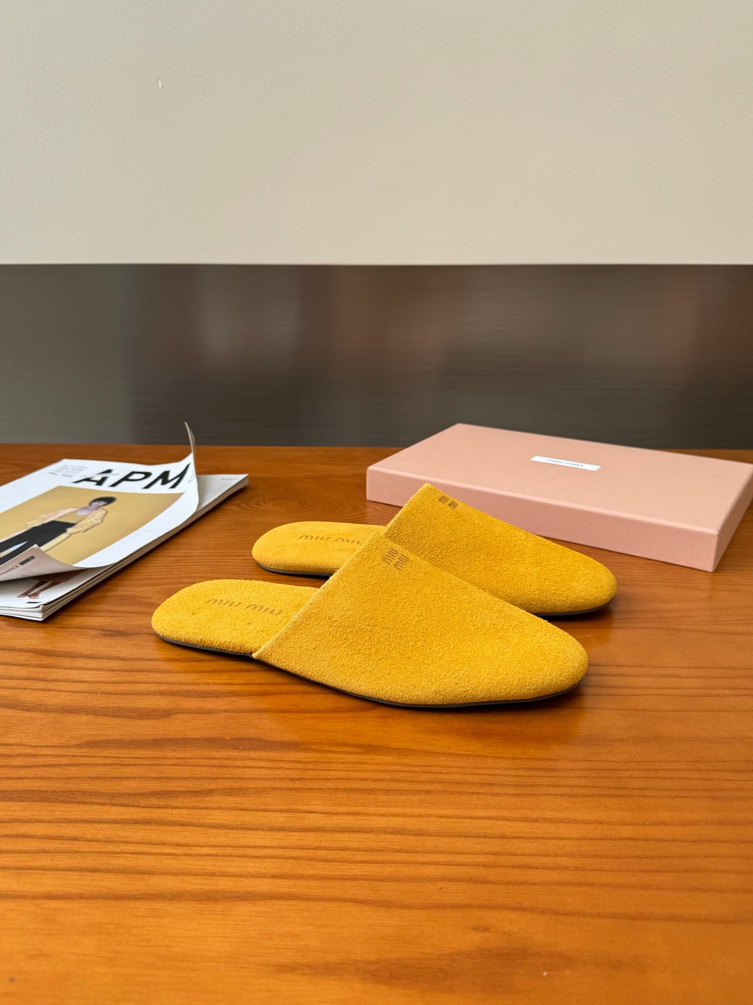 Ochre Suede Slippers
