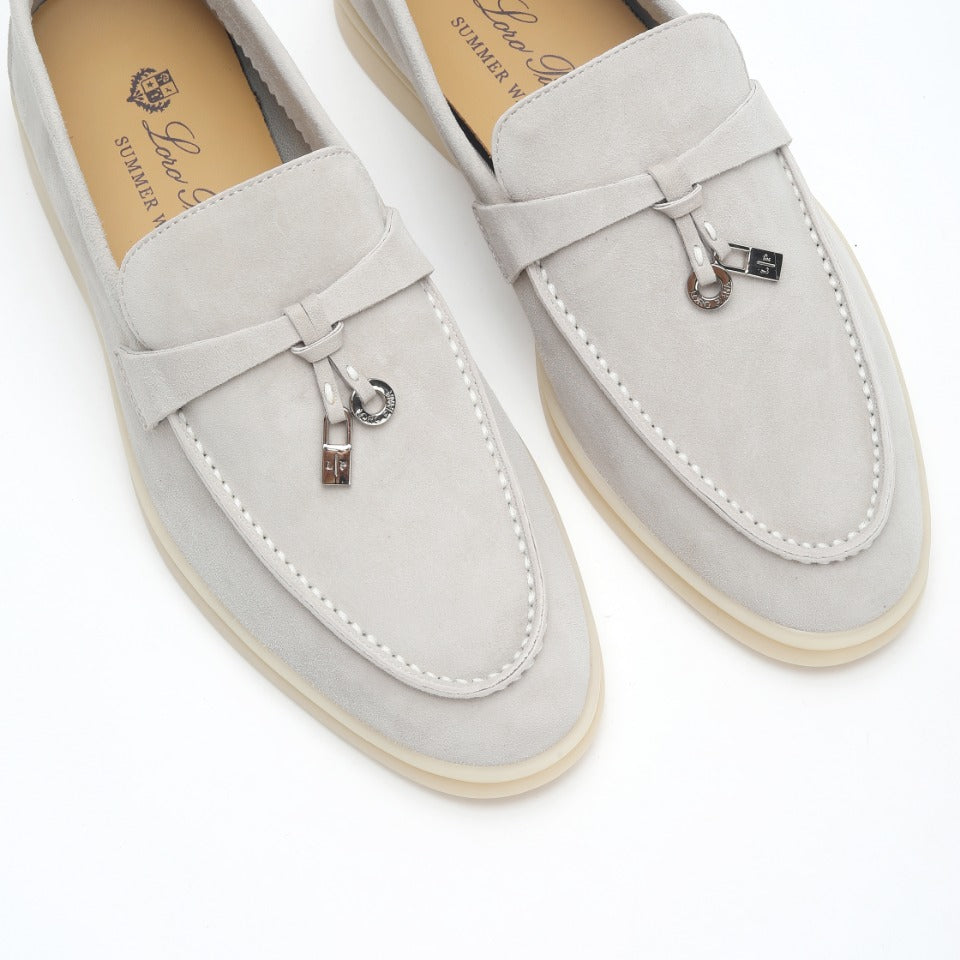 Men's Pearl Gray Sandstone Summer Charms Walk Loafers