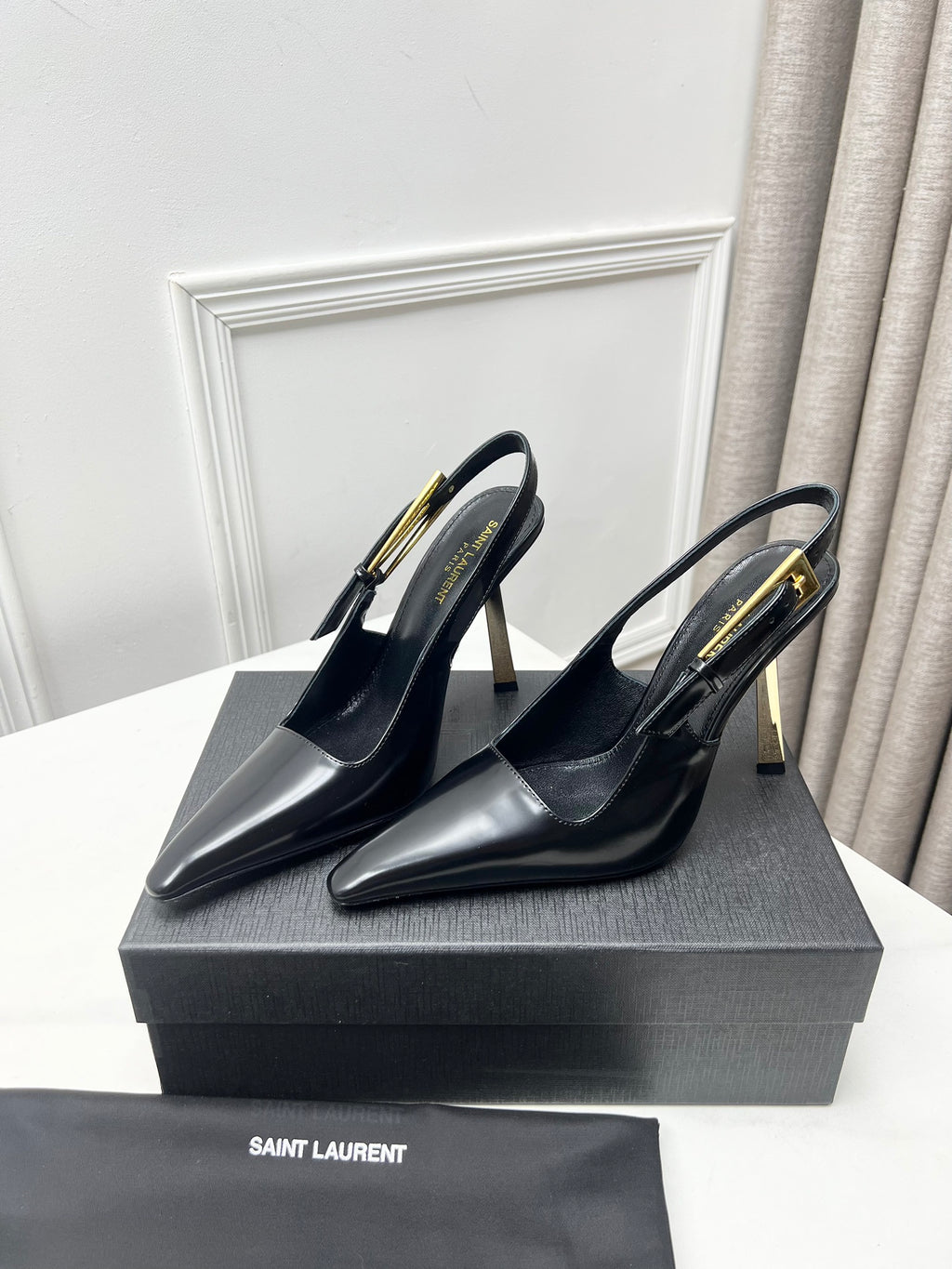Black Lee Slingback Pumps