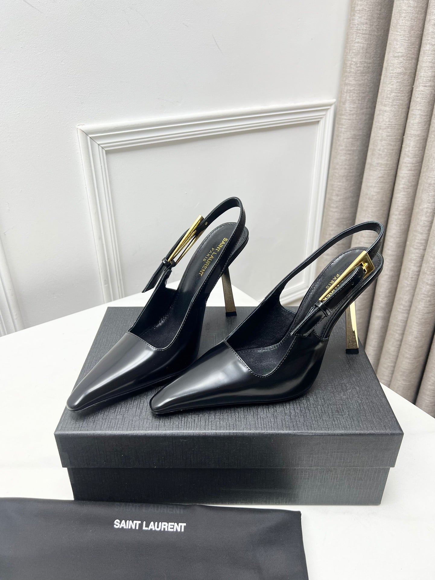 Black Lee Slingback Pumps