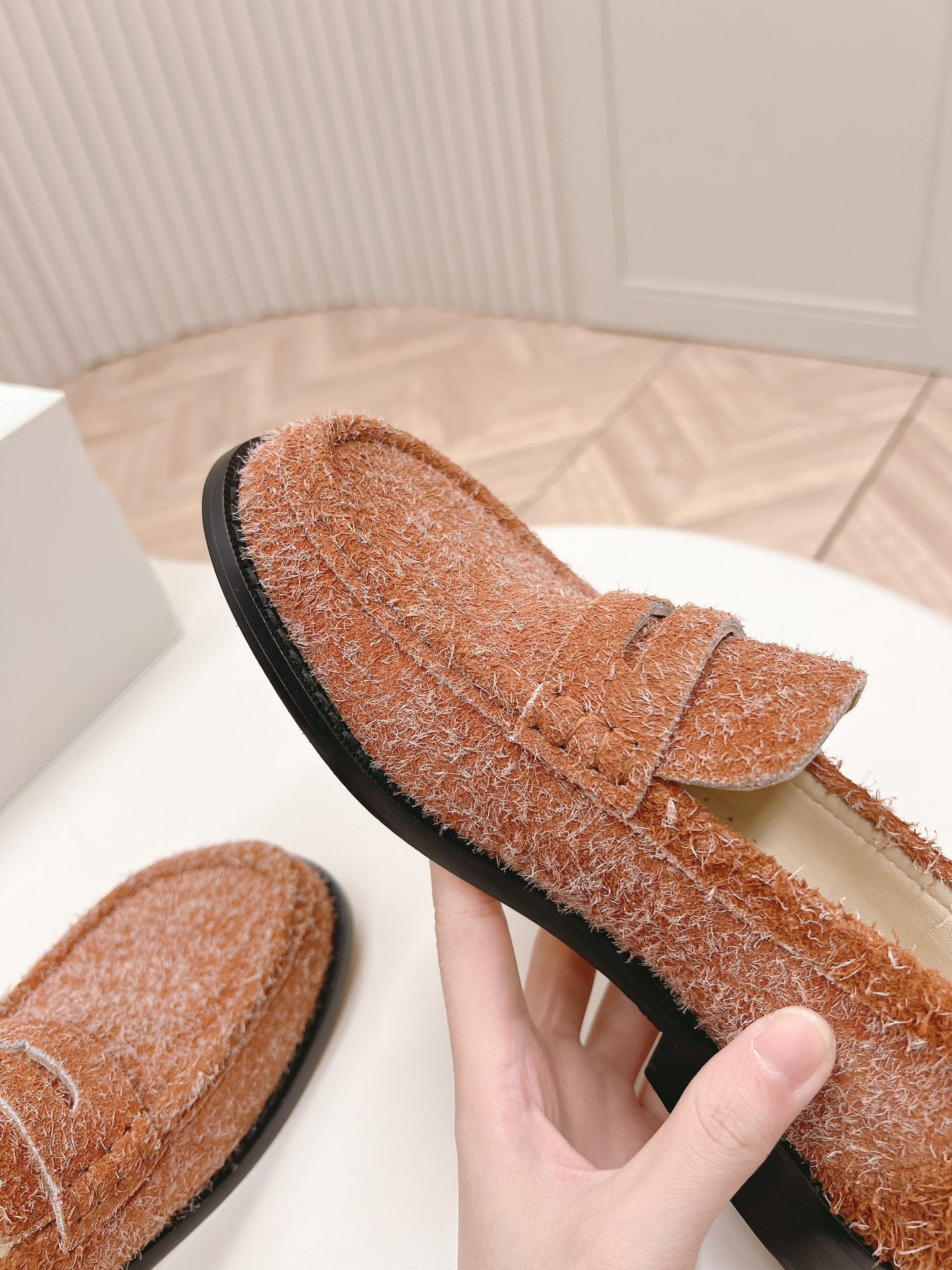 Tan Campo Loafer In Brushed Suede