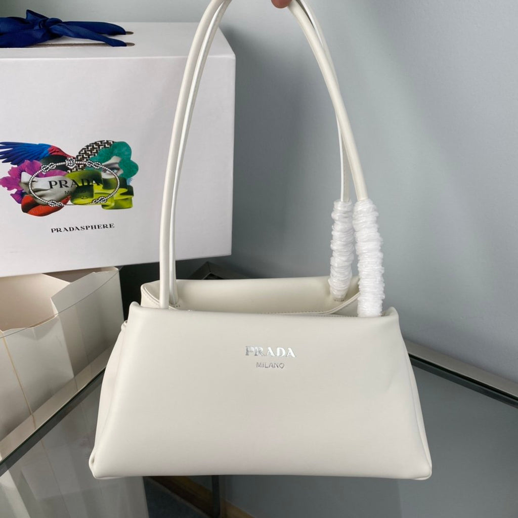 White PM small leather bag