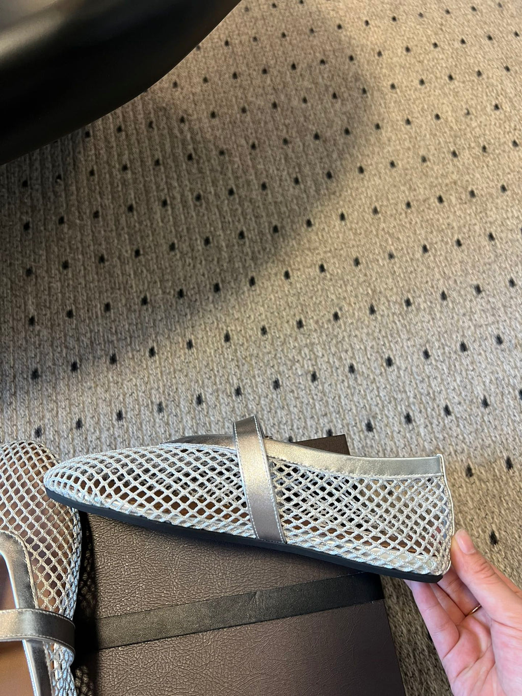 Silver AF Ballet Flats