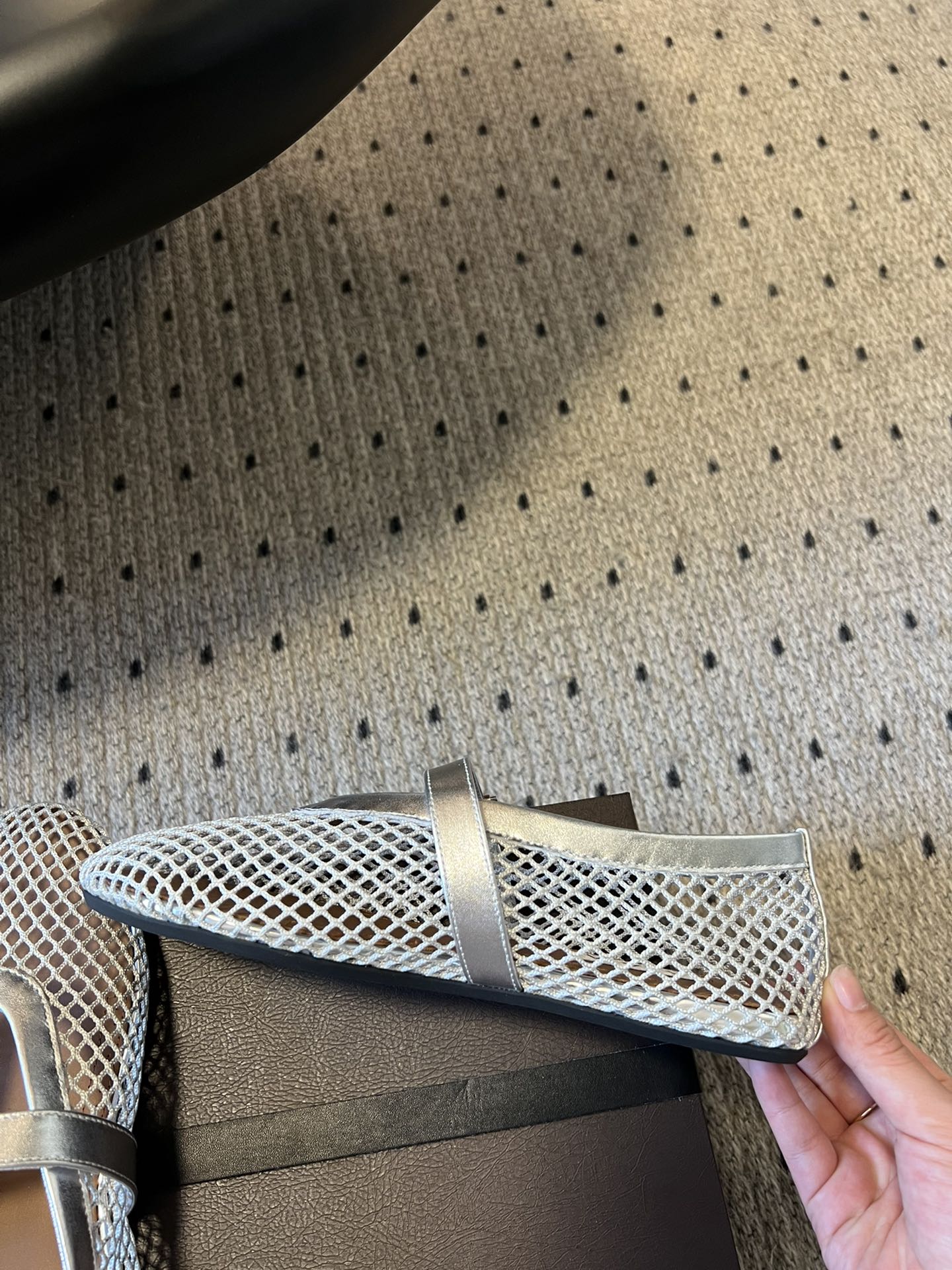 Silver AF Ballet Flats