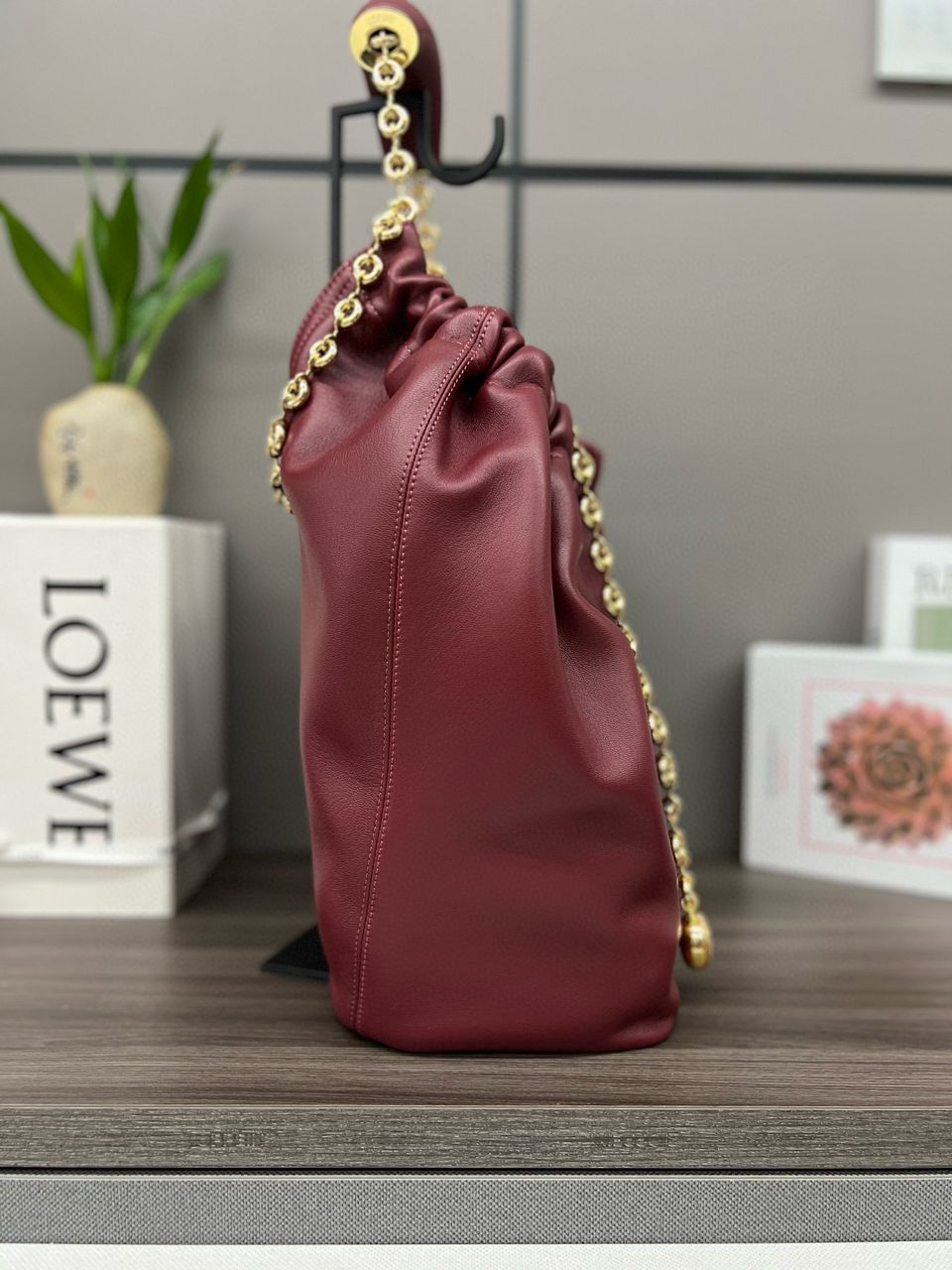 Crimson Medium Squeeze Bag