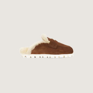 Brown Suede Mules