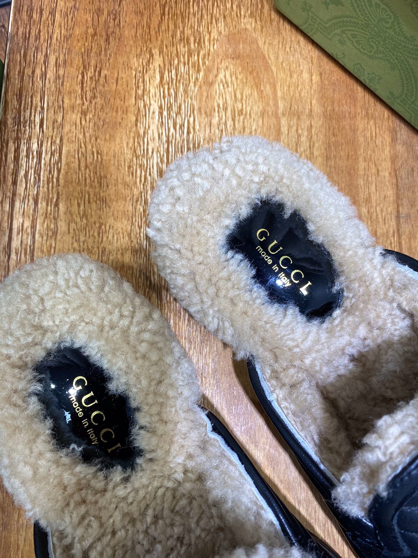 Black chevron matelassé slipper