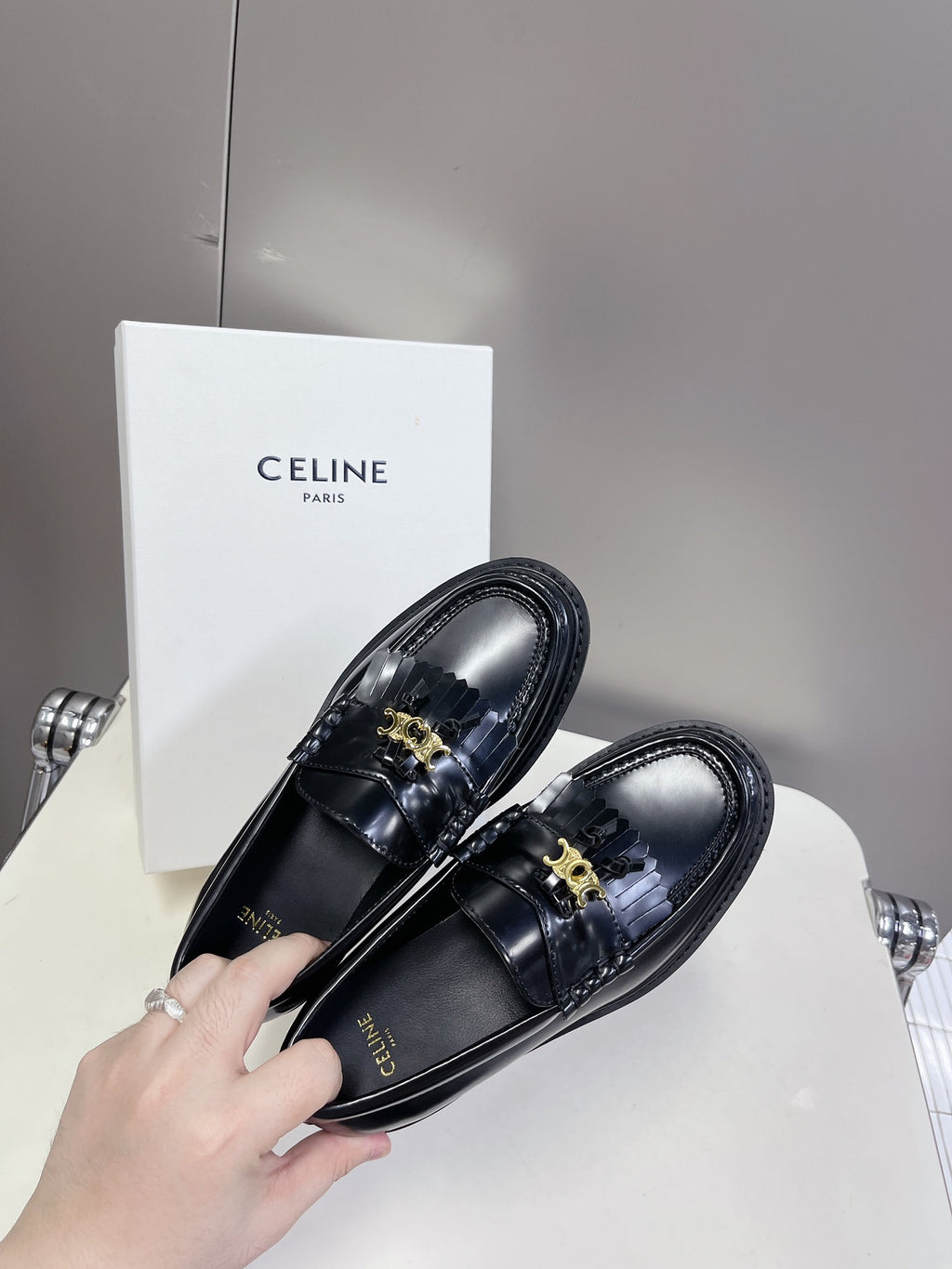 Black CM Loafer With Tassels