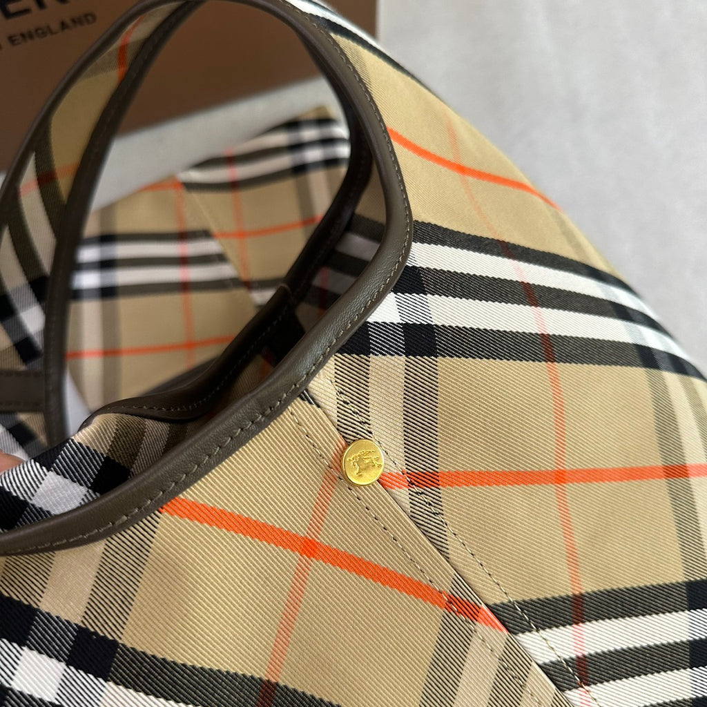 Sand Small Check Shoulder Bag