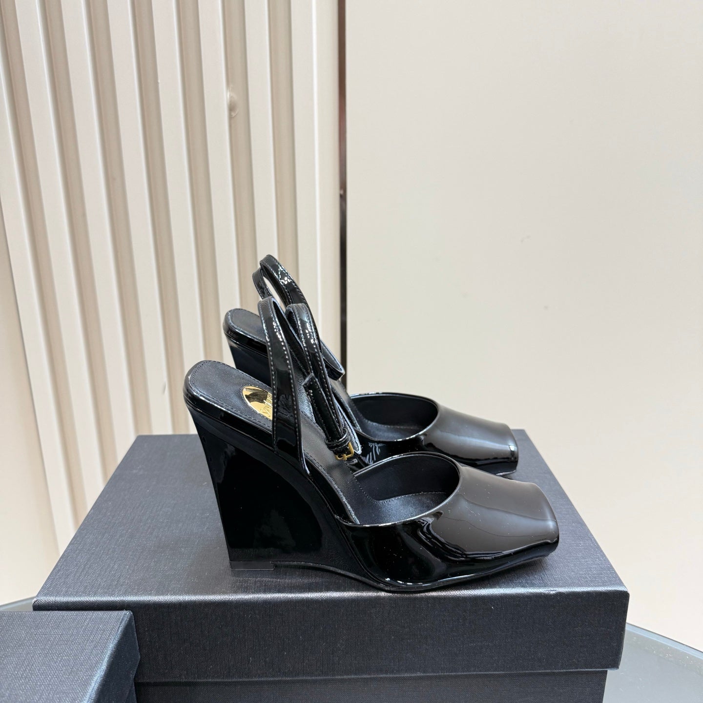 Black La Scandale Wedges